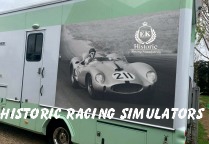 Unique simulator setup for experiencing classic race cars and learning race circuits